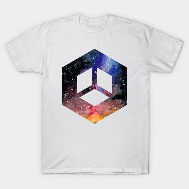 Hexagonal Galaxy T-Shirt by artofiwan